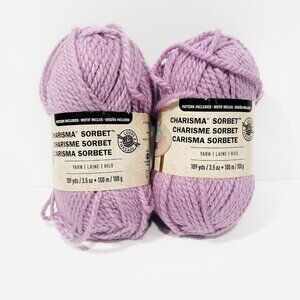 NIP Vintage Loops & Threads Charisma Sorbet Lavender Yarn Lot 6847 - 2 skeins